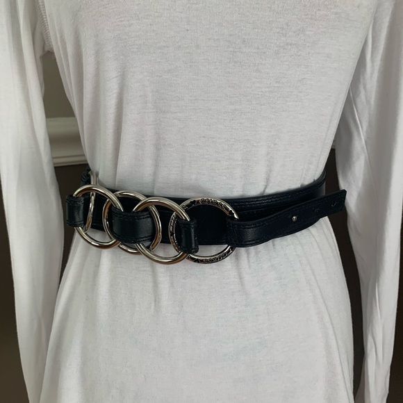 Guess Accessories - GUESS ladies Black leather belt with guess engraved buckle Size large LNWOT